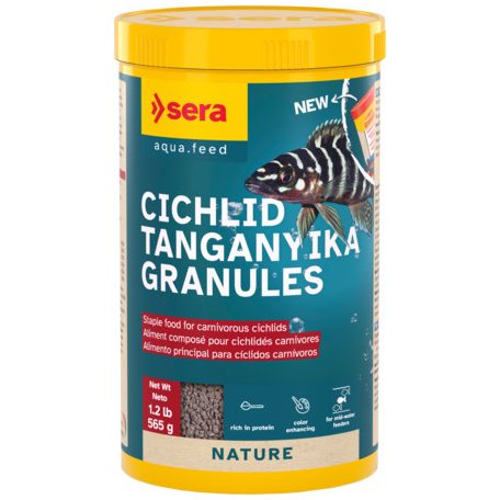 Sera Cichlid Tanganyika Granules | Színfokozó granulátum sügéreknek – 1000 ml / 565 g