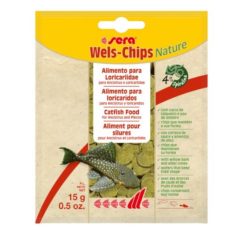   Sera | Nature | Wels-Chips | Süllyedő táplálék | Algaevő díszhalak számára - 100 ml/38 g