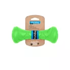 PitchDog Safe And Durable Barbell-Shaped Dog Toy | Játék (súlyzó,lime) kutyák részére - 7x19 cm