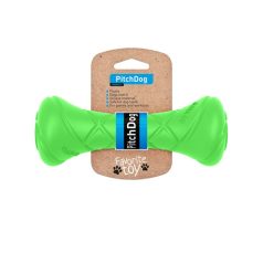   PitchDog Safe And Durable Barbell-Shaped Dog Toy | Játék (súlyzó,lime) kutyák részére - 7x19 cm