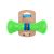 PitchDog Safe And Durable Barbell-Shaped Dog Toy | Játék (súlyzó,lime) kutyák részére - 7x19 cm