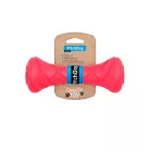 PitchDog Safe And Durable Barbell-Shaped Dog Toy | Játék (súlyzó,pink) kutyák részére - 7x19 cm