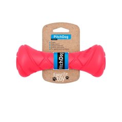   PitchDog Safe And Durable Barbell-Shaped Dog Toy | Játék (súlyzó,pink) kutyák részére - 7x19 cm