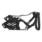 Trixie | Muzzle Flex | Ergonomikus gumikosaras szájkosár kutyáknak – fekete (XL–XXL), 39 cm