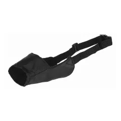   Trixie | Muzzle Loop | Bélelt poliészter szájszíj rövid idejű használatra – fekete (XXS), 12 cm