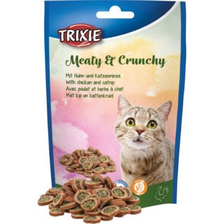 Trixie | Meaty & Crunchy | Jutalomfalat | Csirke, macskamenta - 50 g