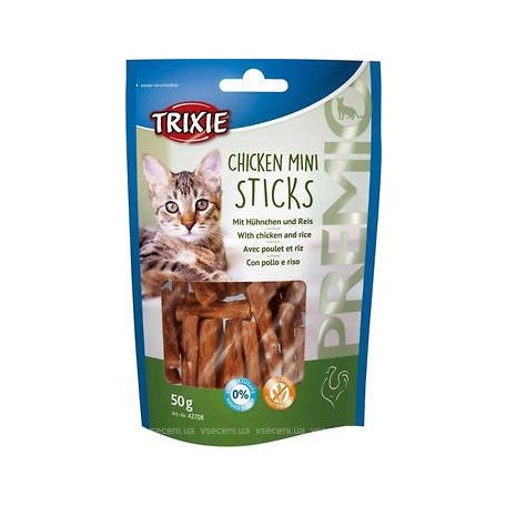 Trixie | Premio Chicken Mini Sticks | Jutalomfalat | Csirke, rizs - 50 g