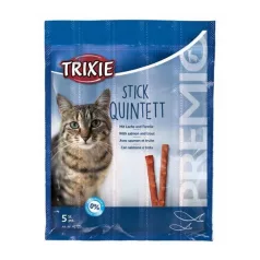   Trixie | Stick Quintett | Jutalomfalat | Lazac, pisztráng - 5x5 g