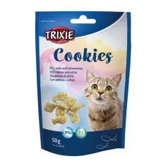 Trixie | Cookies | Jutalomfalat | Lazac, macskamenta - 50 g