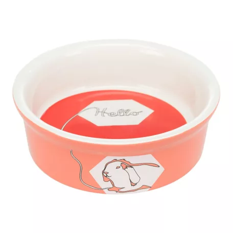 Trixie Ceramic Bowl | Mintás kerámia tál nyulak részére – 240 ml / Ø 12 cm