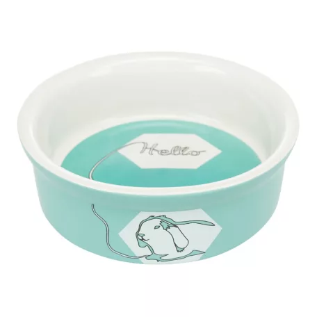 Trixie Ceramic Bowl | Mintás kerámia tál nyulak részére – 240 ml / Ø 12 cm