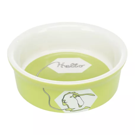 Trixie Ceramic Bowl | Mintás kerámia tál nyulak részére – 240 ml / Ø 12 cm