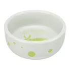 Trixie Ceramic Bowl | Pöttyös kerámia tál nyulak részére – 250 ml / Ø 11 cm