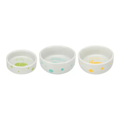 Trixie Ceramic Bowl | Pöttyös kerámia tál nyulak részére – 250 ml / Ø 11 cm
