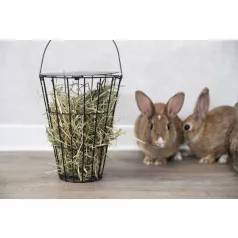   Trixie Hay Manger for hanging | Felfüggeszthető fém szénarács rágcsálók és nyulak részére – Ø 16 × 21 cm
