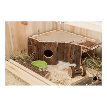 Trixie Kéregfa Játék Csengővel | Természetes rágójáték rágcsálók részére – 5 × 7 cm