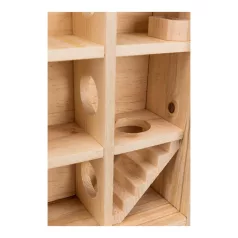   Trixie Playing Tower | Kéregfa játszótorony egerek és törpehörcsögök részére – 30 × 30 × 10 cm