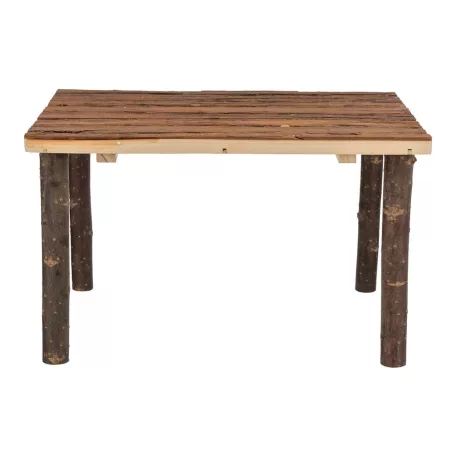 Trixie Natural Living | Természetes fa asztalka és rágójáték nyulaknak – 2 db / 9 × 2 cm