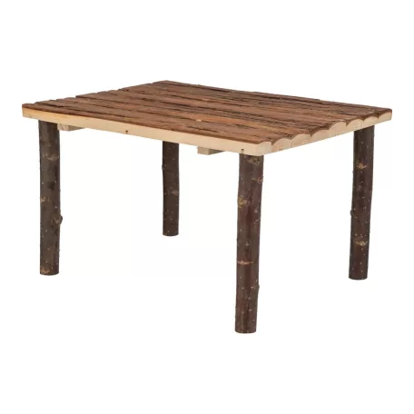 Trixie Natural Living | Természetes fa asztalka és rágójáték nyulaknak – 2 db / 9 × 2 cm