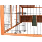 Trixie XXL Outdoor Run | Óriás kültéri fém kifutó védőfedéllel nyulak számára – 233 × 79 × 116 cm