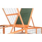 Trixie XXL Outdoor Run | Óriás kültéri fém kifutó védőfedéllel nyulak számára – 233 × 79 × 116 cm