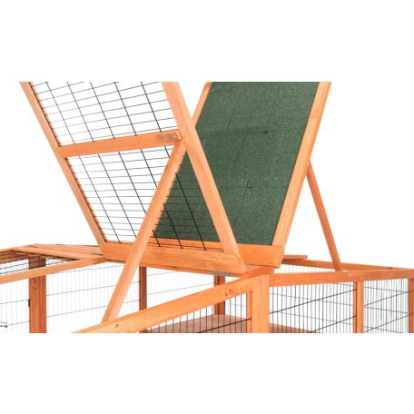 Trixie XXL Outdoor Run | Óriás kültéri fém kifutó védőfedéllel nyulak számára – 233 × 79 × 116 cm