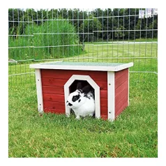   Small Animal Home | Kültéri fa odú és házikó nyulaknak, tengerimalacoknak – 50 × 30 × 37 cm