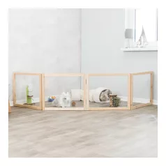   Trixie Indoor Run | Beltéri fa-fém kifutó törpenyulak és tengerimalacok részére – 4 elem, 60 × 50 cm