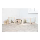 Trixie Indoor Run | Beltéri fa-fém kifutó törpenyulak és tengerimalacok részére – 4 elem, 60 × 50 cm