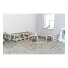 Trixie Indoor Run | Beltéri fa-fém kifutó törpenyulak és tengerimalacok részére – 4 elem, 60 × 50 cm