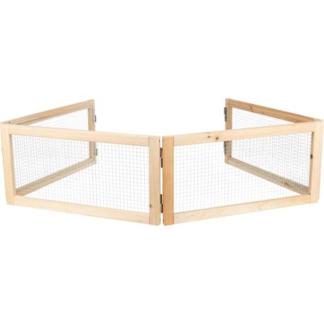 Trixie Indoor Run | Beltéri fa-fém kifutó törpenyulak és tengerimalacok részére – 4 elem, 60 × 50 cm