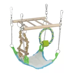   Trixie Suspension Bridge | Függőhíd és függőágy rágcsálók számára – 17 × 22 × 15 cm
