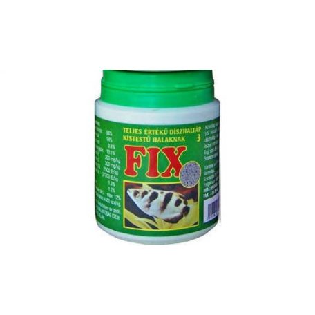 Fix 3 | Teljes értékű szemcsés díszhaltáp (zöld) kistestű halak részére – 200 ml