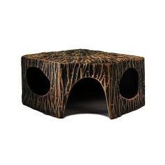   AquaDeckor | Sarok kunyhó (kerámia) rágcsálók,hüllők és halak részére - 16x15x10,5 cm