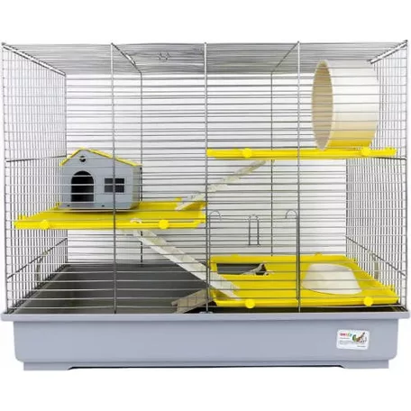 PetInn Astro 4 | Emeletes kalandketrec hörcsögök és egerek számára – 57 × 30 × 46 cm