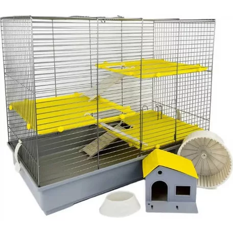 PetInn Astro 4 | Emeletes kalandketrec hörcsögök és egerek számára – 57 × 30 × 46 cm