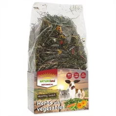   NatureLand Botanica | Kiegészítő eledel rágcsálóknak | Gyógynövény-zöldség - 125 g