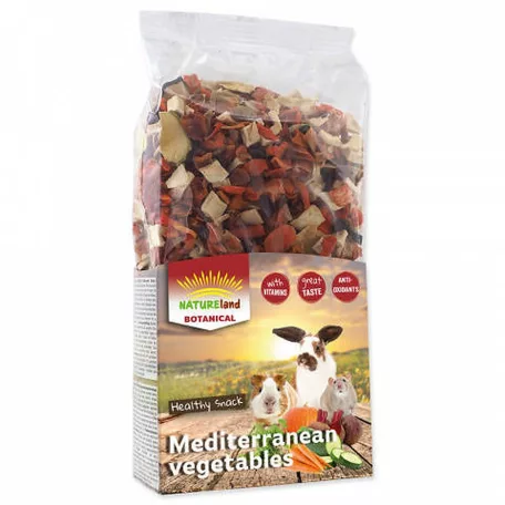 NatureLand Mediterranean | Kiegészítő eledel rágcsálóknak | Mediterrán zöldségek - 150 g