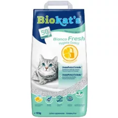   Gimpet Biokats Bianco Fresh | Csomósodó macskaalom friss illattal - 10 Kg