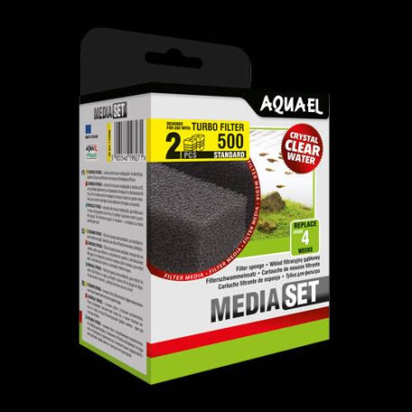 AquaEl Media Set Turbo filter 500 Standard | Cserélhető szivacsbetét - 2 db