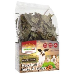   NatureLand Hazelnut Leafs & Twigs | Kiegészítő eledel rágcsálóknak | Mogyorógally és levél - 50 g