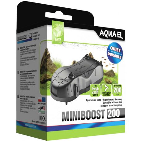 AquaEl Miniboost 200 | Akváriumi-levegőztető készülék 150-200 l Akváriumokhoz - 2,4 W