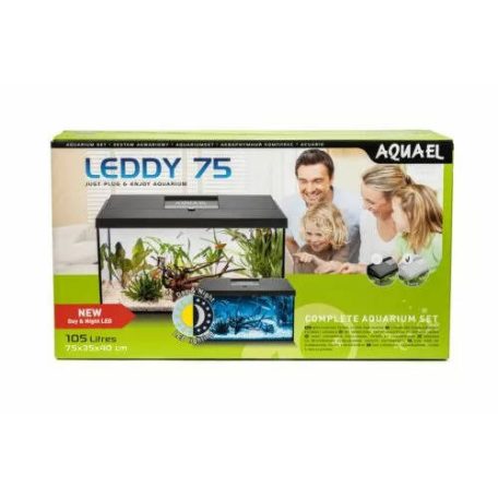 AquaEl Leddy Plus 75 Day&Night black | Akvárium szett (fekete) - 75x35x40 cm