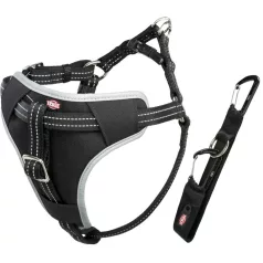   Trixie Car Harness Comfort | Biztonsági hám autóba -fekete | (S-M) kutyák részére - 40-55  cm/17 mm