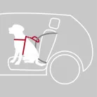 Trixie Car Harness Comfort | Biztonsági hám autóba -fekete | (S-M) kutyák részére - 40-55  cm/17 mm