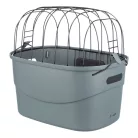 Trixie | Front Bicycle Basket | biztonságos kerékpáros hordozó kutyáknak – szürke, 42 × 39 × 30 cm, max. 5 kg