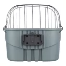 Trixie | Front Bicycle Basket | biztonságos kerékpáros hordozó kutyáknak – szürke, 42 × 39 × 30 cm, max. 5 kg