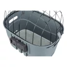 Trixie | Front Bicycle Basket | biztonságos kerékpáros hordozó kutyáknak – szürke, 42 × 39 × 30 cm, max. 5 kg