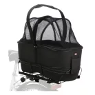 Trixie | Dog Bicycle Basket Long for Wide Bike Racks | biztonságos kerékpáros hordozó kutyáknak – fekete, 29 × 49 × 60 cm, max. 8 kg