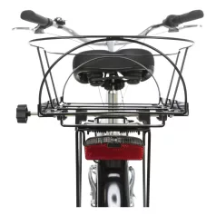   Trixie | Dog Bicycle Basket Long for Wide Bike Racks | biztonságos kerékpáros hordozó kutyáknak – fekete, 29 × 49 × 60 cm, max. 8 kg